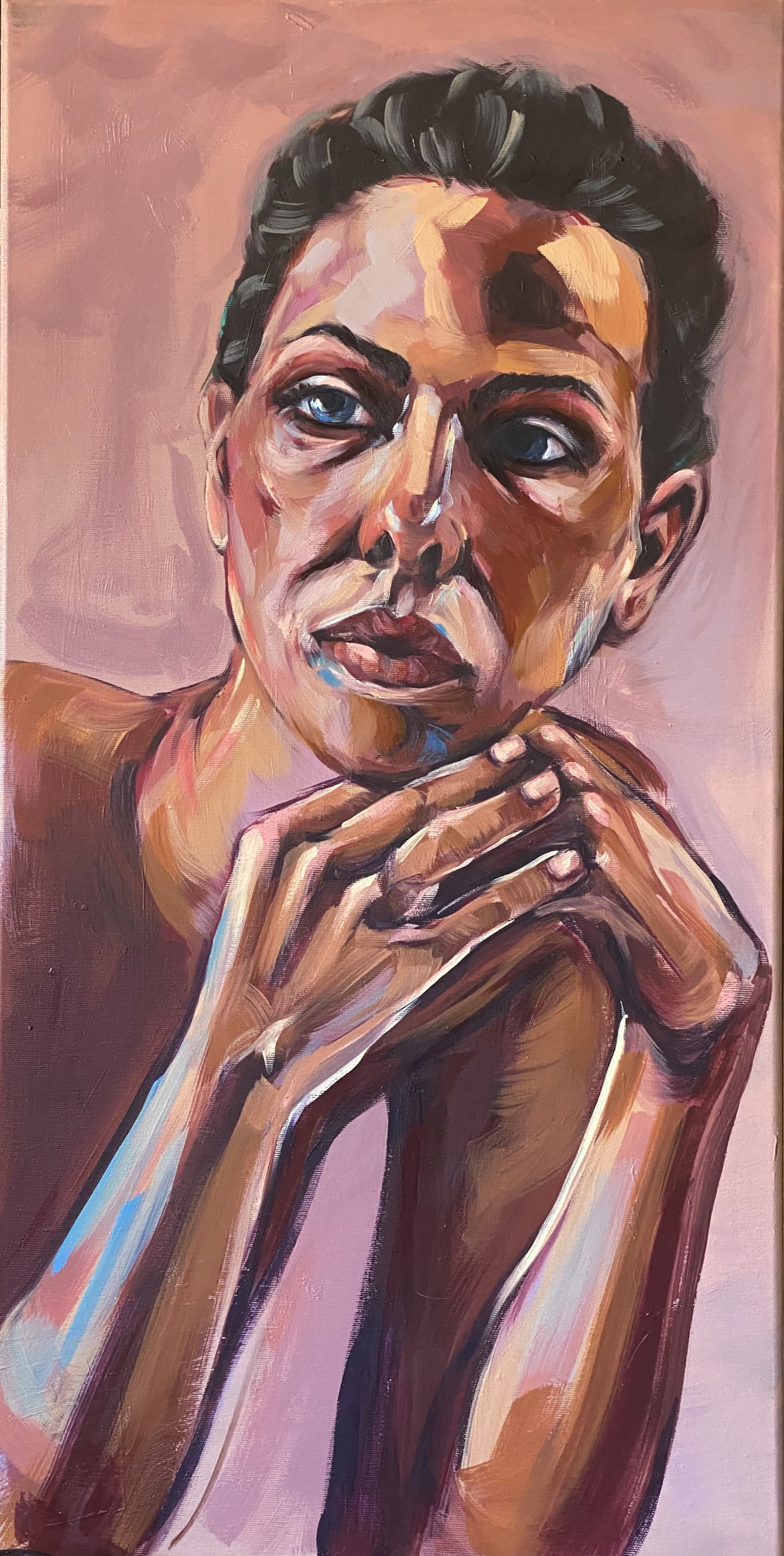 Portrait on rose